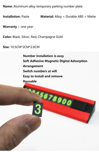 Voiture lumineuse carte de stationnement temporaire style de voiture numéro de téléphone carte plaque numéro de téléphone autocollant de stationnement voiture Auto accessoires - Product Image 5