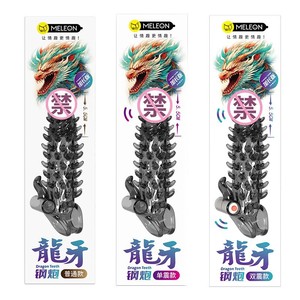 Anillo Vibrador para Pene Meleon Dragon Teeth Steel Cannon 5.5Cm Negro Translúcido para Adultos - Product Image 1