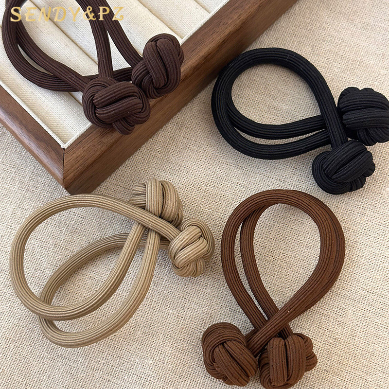 Simple Girls Ponytail Holders Twist Braided