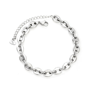 Pulsera de Acero Inoxidable con Diseño de Nariz de Cerdo, Unisex, Cadena Geométrica, Joyería de Moda, Estilo Hip Hop, para Hombres y Mujeres - Product Image 1