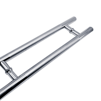 Poignée de porte double face en acier inoxydable moderne SS201/SS304, finition satinée brossée/chrome poli, couleur platine pour portes