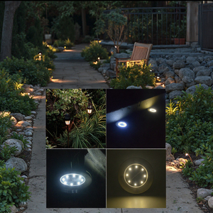 Moderne RGB LED <span class=keywords><strong>Solar</strong></span> Garten leuchten aus Edelstahl Wasserdichte IP65 ROHS-zertifizierte Solarpanel-Batterie für die Rasen auffahrt - Product Image 5
