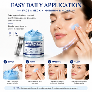 Crema Hidratante Facial y Corporal Natural Reafirmante Antienvejecimiento con Vitamina E, Miel de Manuka, Péptidos de Cobre GHK-Cu, Sebo de Res, Bálsamo Azul Blanqueador - Product Image 4