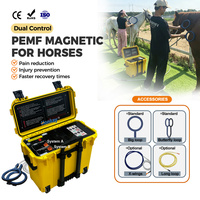 Appareil de physiothérapie magnétique PEMF à double canal pour chevaux, avec boucles papillon MagFlex et X-Wings pour la réparation tissulaire