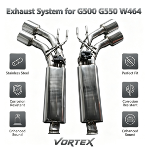 Vortex SS304 Stainless Valvetronic Exhaust For Benz G500 G550 W464 2018-2023 Direct OEM Bolt-On <b>Kit</b> - Product Image 1