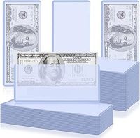 Protège-billets transparents sur mesure grande taille pour billets de banque standard – Housse de protection et de rangement pour collection de devises