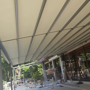 Electric Bioclimatic Luxury Aluminum Alloy &amp; PVC <strong>Retractable</strong> <strong>Roof</strong> Pergola <strong>Gazebo</strong> with Remote Control Rainproof Customizable Size - Product Image 3