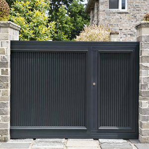 Porte principale en métal sur mesure Porte d'entrée d'allée antivol Conception de porte coulissante pour les applications de clôture d'école de villa de cour - Product Image 4