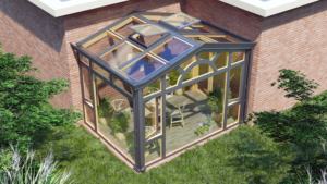 Véranda triangulaire rétractable en aluminium, directement de l'usine, à prix abordable - Serre et maison en verre écologiques pour jardin, chambre et parc - Product Image 2