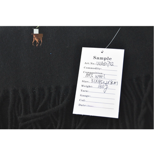 Sciarpa Pashmina Invernale da <span class=keywords><strong>Donna</strong></span> BLUE PHOENIX in 100% Lana con Logo Personalizzato Ricamato, Scialli e Sciarpe Nere con Nappe di Marca - Product Image 6