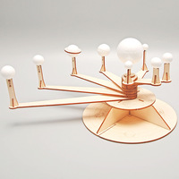 Kit de bricolage en bois : Modèle éducatif du système solaire (Galaxie et huit planètes principales) à construire soi-même