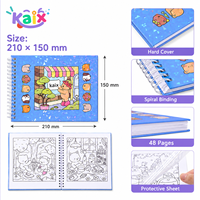 Livre de coloriage pour enfants KAIX pour fête d'anniversaire, couverture durable, pages créatives, livre de dessin pour boutique de cadeaux, pack de vente en gros