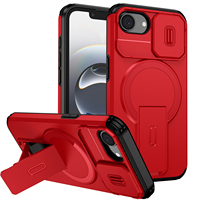 Coque de protection d'objectif pour iPhone 17 15 14 13 Pro Max 14Plus 15Plus 16Plus 16e 16 15 14 Pro 17e avec béquille magnétique