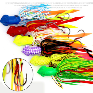 WEI 70g Realistic Eyes Lead <strong>Jig</strong> Head Rubber Skirt <strong>Madai</strong> <strong>Jig</strong> Lure - Product Image 5