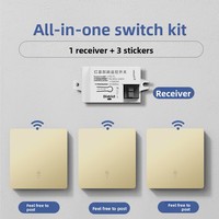 Interrupteur à distance intelligent sans fil à double commande 220V, sans câblage requis, panneau d'attache ignifuge en PC pour luminaires domestiques