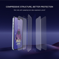 Protector de Pantalla de Privacidad 9H, Vidrio Templado Antiestático para S25/S26 Ultra, para 15/16 Pro Max, Anti-Espía 180
