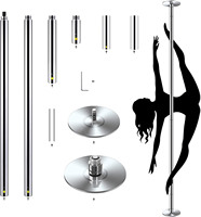 Venta al por mayor estática Fitness Pole logotipo personalizado embalaje Home Gym equipo de ejercicio-Stripper Pole Dance Spinning material de acero