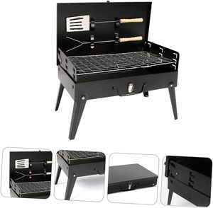 Parrilla de Carbón Compacta Moderna con Encendido Automático, Plegable y Portátil para Acampar, Hogar y Puestos de Comida Callejera - Product Image 4