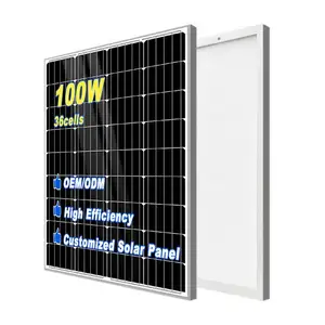 单晶硅太阳能电池板制造商价格12V 120W 150W 180W 200W定制单太阳能光伏组件面板Solares
