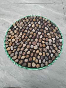 Pierre de fleur de pluie naturelle pliable en jade naturel thérapie d'acupression réflexologie marche pierre chemin tapis de massage des pieds - Product Image 6