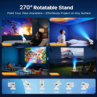 Projecteur à batterie rechargeable T2 Android 14.0 Allwinner H723 720P LCD 200 ANSI Lumens 5G WIFI6 4K