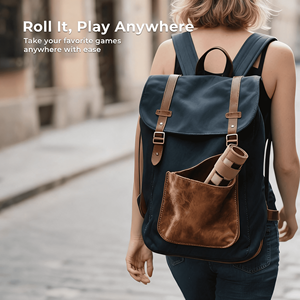 Biểu Tượng Tùy Chỉnh Roll-up PU Da 3 Trong 1 Du Lịch Cờ Backgammon Checkers Thiết Lập Lưu Trữ Túi Xách Tay Bàn Cờ Trò Chơi Thiết Lập - Product Image 6