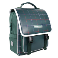 Mochila escolar japonesa de alta gama personalizada, estilo universitario, con protección para la columna vertebral, impermeable, a rayas, para estudiantes de primaria.