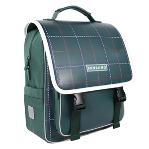 Sac à dos de Style collège britannique haut de gamme école primaire étudiant sac d'école Protection de la colonne vertébrale grande capacité étanche rayé - Product Image 2