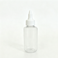 Bouteille souple transparente en PET de 100 ml avec bouchon à bec pointu, réutilisable, vide, pour colle liquide, peinture, personnalisable OEM