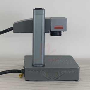 เครื่องมาร์คกิ้งป้ายชื่อด้วยไฟเบอร์เลเซอร์แบบตั้งโต๊ะ 20W 30W อัพเกรดแกนหมุนสำหรับพลาสติกพีวีซี สแตนเลส - Product Image 3
