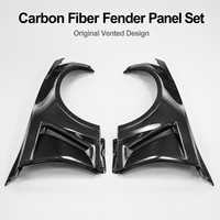 Kit de panneaux de garde-boue OEM 3K Twill brillant, design ventilé, léger, rigide, pièces de carrosserie automobile de qualité supérieure