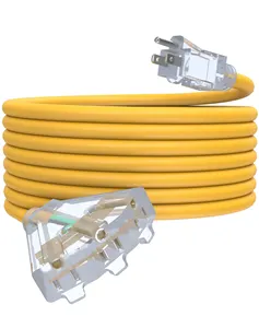 Cable de extensión de Triple pulsación para exteriores e interiores, Cable de extensión de alimentación resistente, P094, 25 pies, 16 AWG (calibre 12/3)