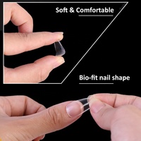 Gelsky – faux ongles transparents en acrylique, marque privée française, pointes d'ongles mates