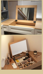 Hidden Hydraulic Buffer Damping Hinge for Makeup <b>Table</b> Mirror-Home Office Kitchen Hotel Furniture Hinge Modern Design Durable - Product Image 4