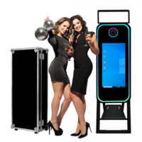 Photomaton Miroir Magique 40'' Écran Tactile pour Événements, avec Flight Case, Appareil Photo Reflex Numérique, Imprimante et Fonction Selfie Intelligente