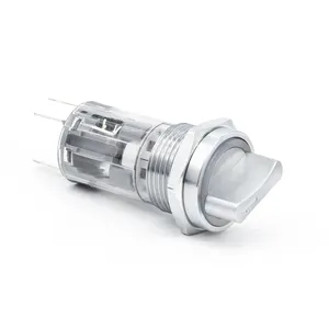 16mm 19mm 22mm LED Metal Selected Rotary Push Button Switch 2/3 Position Self-locking Self-reset Retaining Type NONC Ip65