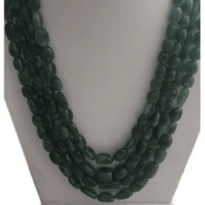 Collier en émeraude de 3 carats, design super tendance, pierre précieuse en vrac, 20 pouces, pour les soirées, prix de gros, brins, dernières tendances - Product Image 1