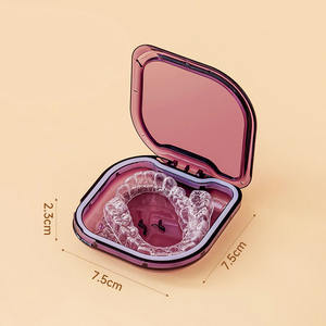Estuche Retenedor <span class=keywords><strong>Invisalign</strong></span> para Ortodoncia Dental, Caja de Almacenamiento de Baño para Dentaduras Postizas, Contenedor de Protector Bucal, Organizador de Aparatos Dentales - Product Image 1