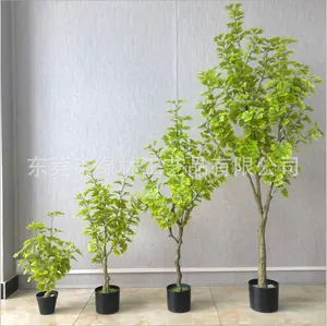 Venta al por mayor <span class=keywords><strong>Ginkgo</strong></span> <span class=keywords><strong>Bonsai</strong></span> árbol artificial interior/exterior decoración de plantas verdes con PU y materiales plásticos - Product Image 1