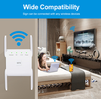 Repetidor WiFi Inalámbrico de 2.4G y 5Ghz, Amplificador de Señal WiFi de 300M y 1200 Mbps, Extensor de Largo Alcance 802.11AC 5G, Punto de Acceso Wi-Fi