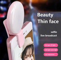 Mini anneau lumineux LED USB portable rechargeable, lumière de remplissage circulaire pour selfie, vidéo, photographie, maquillage, lumière mobile pour selfie