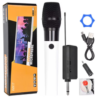 Micrófono Dinámico Inalámbrico de Mano Dual Rayco WX17 con Cancelación de Ruido, 2.4GHz, Recargable por USB-C para Karaoke y Canto