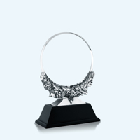 Offre Spéciale personnalisé cristal artisanat K 9 cristal trophée prix plaque trophée avec socle en bois pour la décoration de bureau