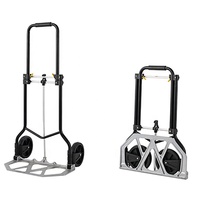 Chariot de supermarché Portable pliable en aluminium, capacité de 60kg, chariot de courses à main à 2 roues