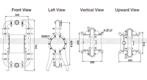 Bomba Sanitaria de Acero Inoxidable GODO QBW3-50, Bombas Neumáticas de Diafragma para Transferencia de Alimentos, para Proveedores de Fábrica OEM - Product Image 5