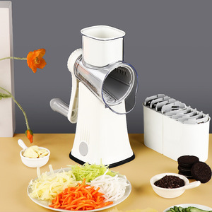 Hot Sale <b>Multifunctional</b> Rotary CheeseGrater <b>Vegetable</b> Slicer Stainless Steel Blades Manual Kitchen Accessories <b>Vegetable</b> Slicer - Product Image 6