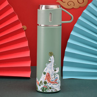 Logotipo personalizado 500ML termo botella de agua de acero inoxidable frasco de vacío para la Escuela de Negocios con pantalla LED Digital Infusor de té