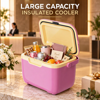 Glacière isotherme pliable écologique avec logo personnalisé, couvercle anti-fuite, 10/16qt, portable pour cadeaux d'entreprise et stockage alimentaire en extérieur