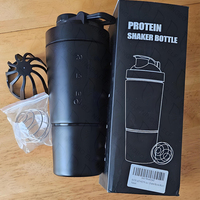 Bouteilles shaker à protéines 600 ml à double paroi en acier inoxydable 304, tasses de sport et d'extérieur pour café et thé, mugs de gym en gros pour poudre protéinée, carafes et chauffe-mugs