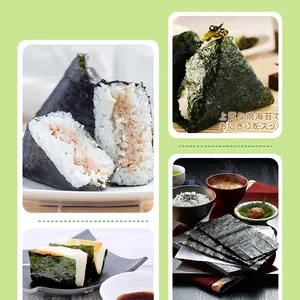 لفائف الارز والسوشي على شكل مثلث من temaki و nori, مغطاة بالأعشاب البحرية و أونيغيري نوري. - Product Image 2